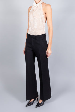 Forte Forte Flocked Stretch Tulle Sleeveless Bodysuit-Tops-Misch-Boutique-Vancouver-Canada-misch.ca