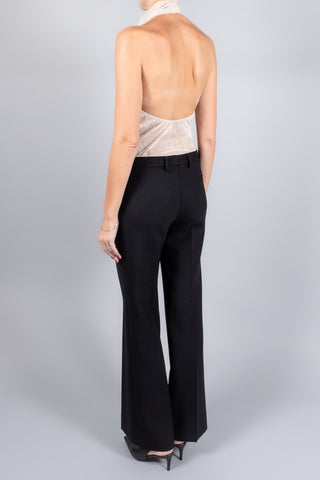 Forte Forte Flocked Stretch Tulle Sleeveless Bodysuit-Tops-Misch-Boutique-Vancouver-Canada-misch.ca