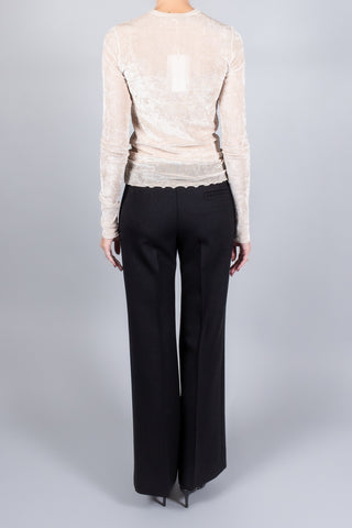 Forte Forte Flocked Stretch Tulle T-Shirt-Tops-Misch-Boutique-Vancouver-Canada-misch.ca