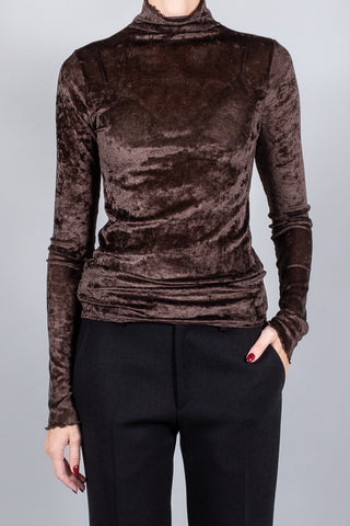 Forte Forte Flocked Stretch Tulle Turtleneck-Tops-Misch-Boutique-Vancouver-Canada-misch.ca