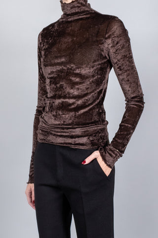 Forte Forte Flocked Stretch Tulle Turtleneck-Tops-Misch-Boutique-Vancouver-Canada-misch.ca