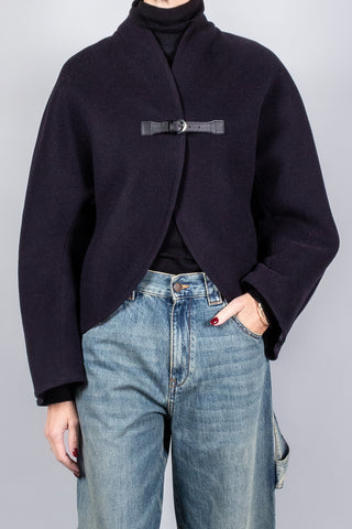 Forte Forte Velour Cloth Cropped Coat with Buckle-Coats-Misch-Boutique-Vancouver-Canada-misch.ca