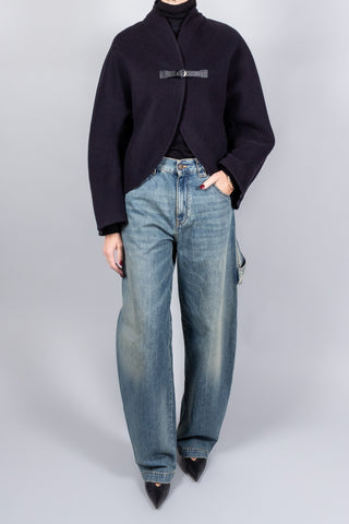 Forte Forte Velour Cloth Cropped Coat with Buckle-Coats-Misch-Boutique-Vancouver-Canada-misch.ca