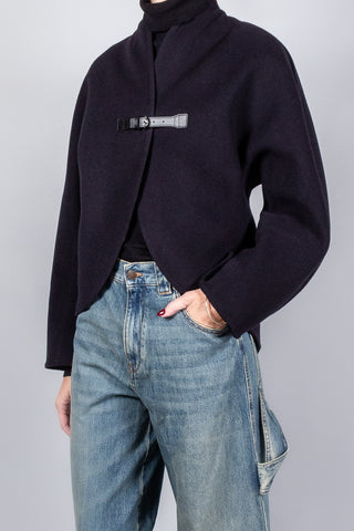 Forte Forte Velour Cloth Cropped Coat with Buckle-Coats-Misch-Boutique-Vancouver-Canada-misch.ca