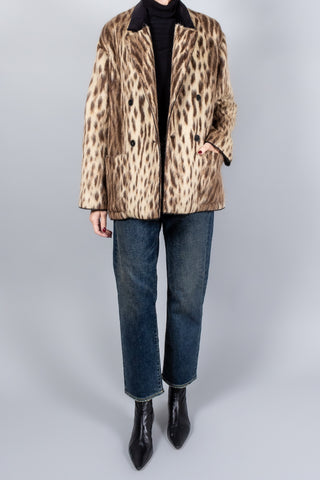 Forte Forte Royal Leopard Jacquard Double-Breasted Coat-Coats-Misch-Boutique-Vancouver-Canada-misch.ca