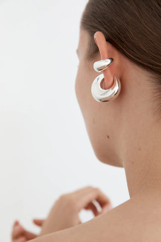Nina Gordon Large Silver Concave Ear Cuff-Jewelry-Misch-Boutique-Vancouver-Canada-misch.ca