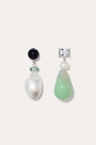 Completed Works Earrings With Fresh Water Pearl and Jade-Jewelry-Misch-Boutique-Vancouver-Canada-misch.ca