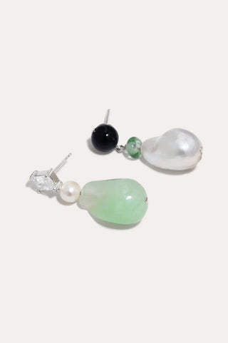 Completed Works Earrings With Fresh Water Pearl and Jade-Jewelry-Misch-Boutique-Vancouver-Canada-misch.ca