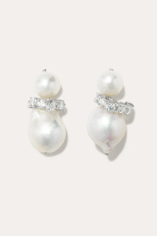 Completed Works P217 Woah! Pearl and Zirconia Earring