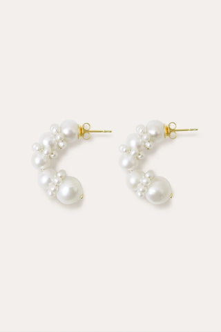 Completed Works P246 Birds Of A Feather Pearl Hoops
