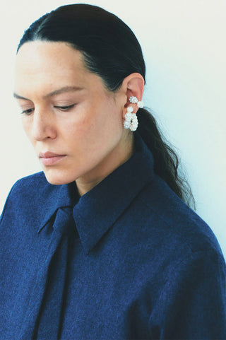 Completed Works P246 Birds Of A Feather Pearl Hoops