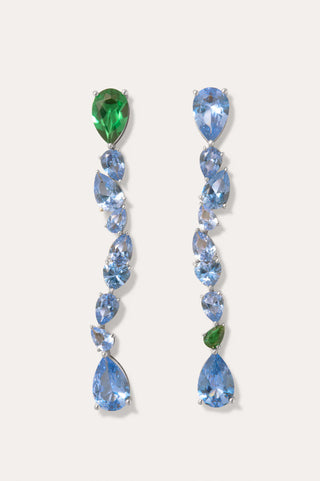 Completed Works Earrings Blue Spinel and Emerald Zirconia Drop Earrings-Jewelry-Misch-Boutique-Vancouver-Canada-misch.ca