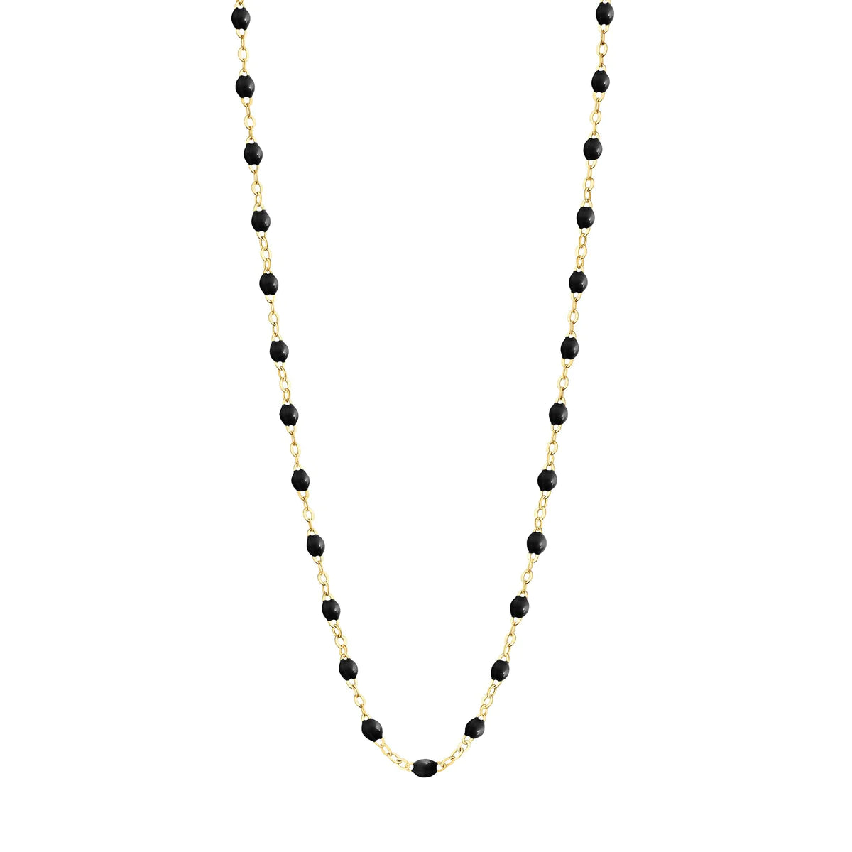 Gigi Clozeau Classic Gold Beaded Necklace 17.7"-Jewelry-Black-Misch-Vancouver-Canada